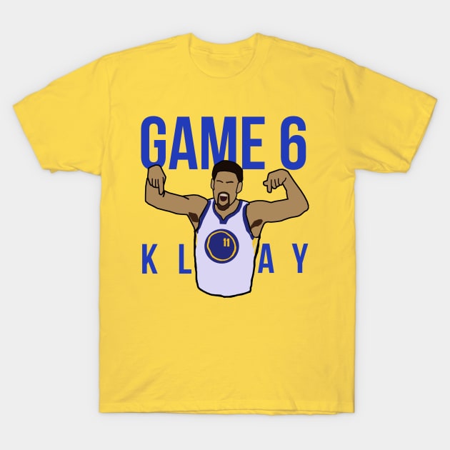 Klay Thompson 'Game 6' - NBA Golden State Warriors T-Shirt by xavierjfong